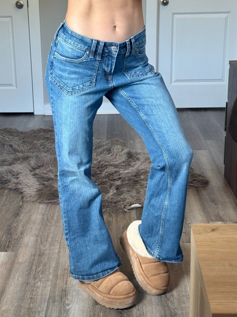 2000s Aeropostale Low Rise Flare Jeans Sz 10R Y2K Western Festival Grunge Preppy
